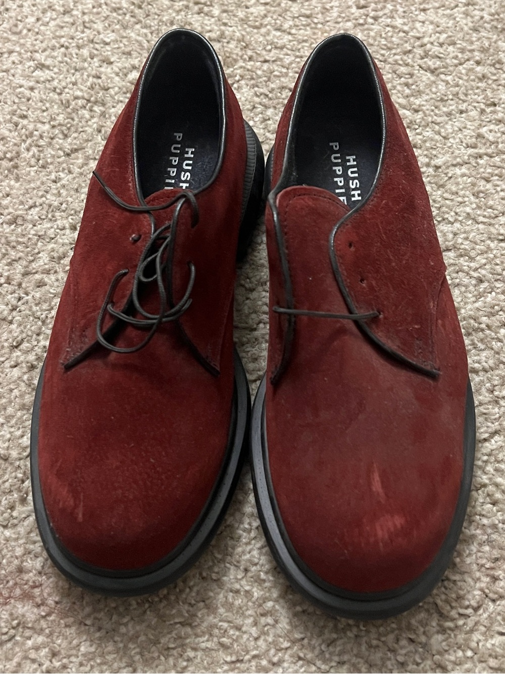 Hush Puppies Men’s Burgundy Suede Chukka Boots